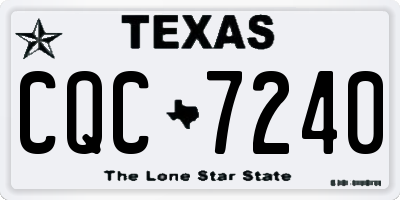 TX license plate CQC7240