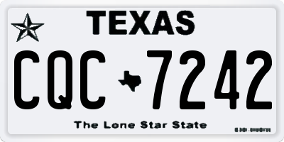 TX license plate CQC7242