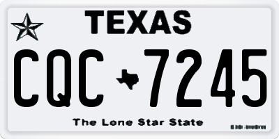 TX license plate CQC7245