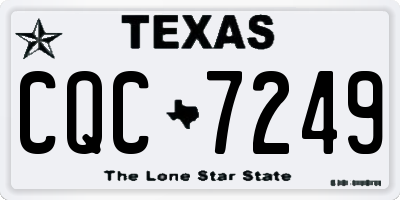 TX license plate CQC7249
