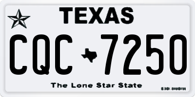 TX license plate CQC7250