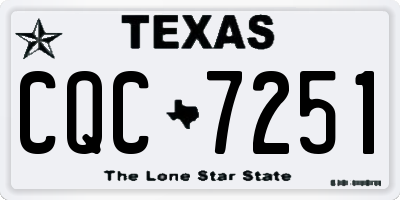 TX license plate CQC7251