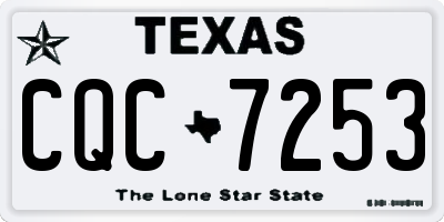 TX license plate CQC7253