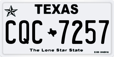 TX license plate CQC7257