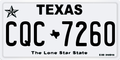 TX license plate CQC7260