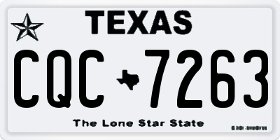 TX license plate CQC7263