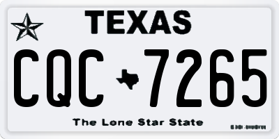 TX license plate CQC7265