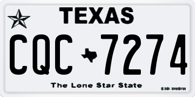 TX license plate CQC7274