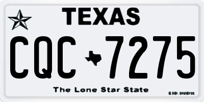 TX license plate CQC7275
