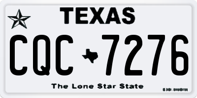 TX license plate CQC7276