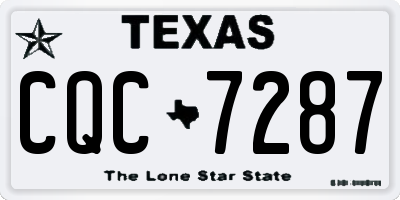 TX license plate CQC7287