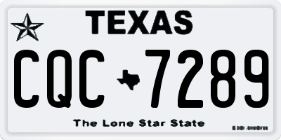 TX license plate CQC7289