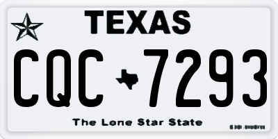 TX license plate CQC7293