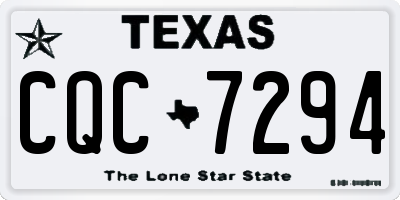 TX license plate CQC7294