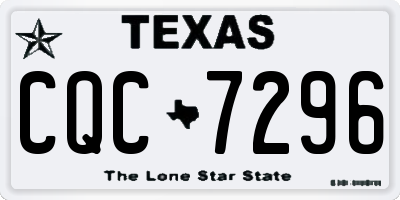 TX license plate CQC7296