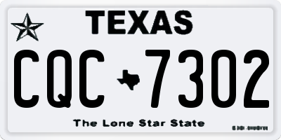 TX license plate CQC7302