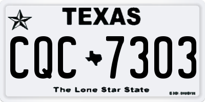 TX license plate CQC7303