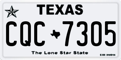 TX license plate CQC7305