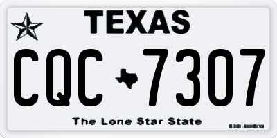 TX license plate CQC7307