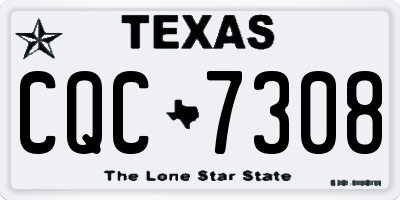 TX license plate CQC7308