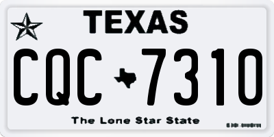 TX license plate CQC7310