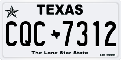 TX license plate CQC7312