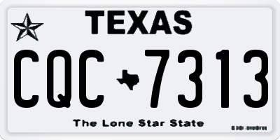 TX license plate CQC7313