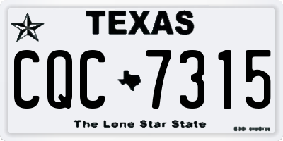 TX license plate CQC7315