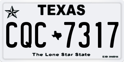 TX license plate CQC7317