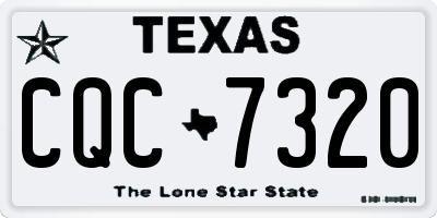 TX license plate CQC7320