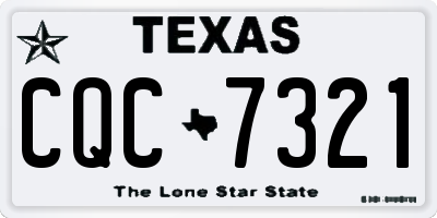 TX license plate CQC7321