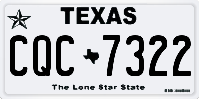 TX license plate CQC7322