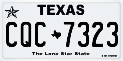 TX license plate CQC7323