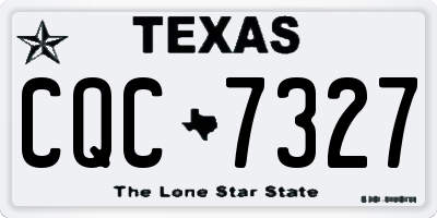 TX license plate CQC7327