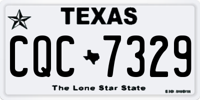 TX license plate CQC7329