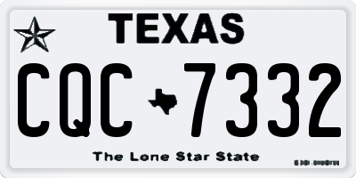 TX license plate CQC7332
