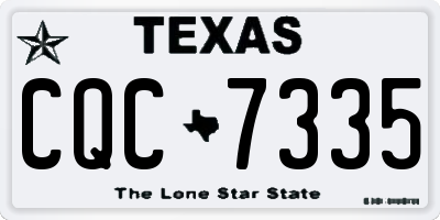 TX license plate CQC7335