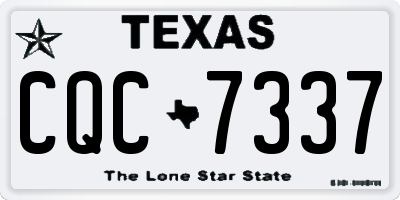TX license plate CQC7337