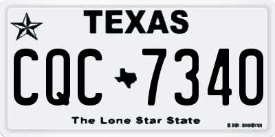 TX license plate CQC7340