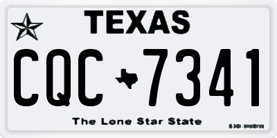 TX license plate CQC7341