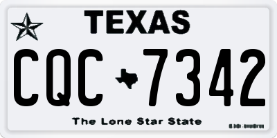 TX license plate CQC7342