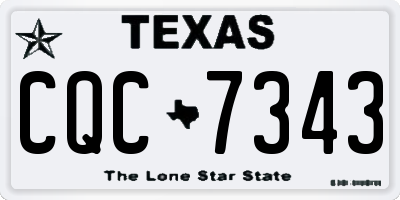 TX license plate CQC7343