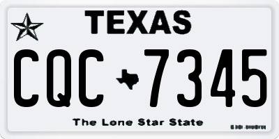 TX license plate CQC7345