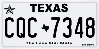 TX license plate CQC7348