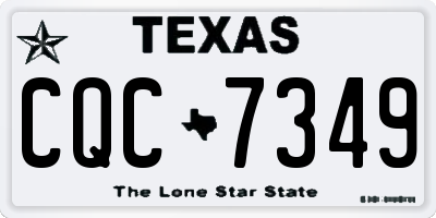 TX license plate CQC7349