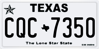 TX license plate CQC7350