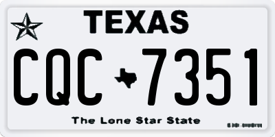 TX license plate CQC7351