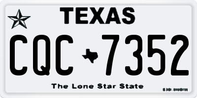 TX license plate CQC7352