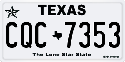 TX license plate CQC7353