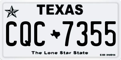 TX license plate CQC7355